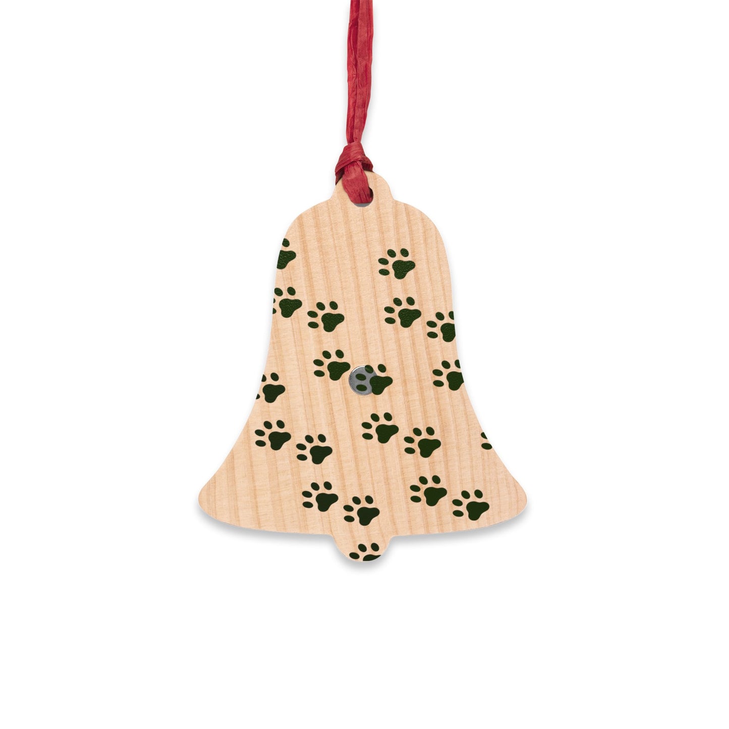 Wooden Ornament - Dog & Evergreen Trees