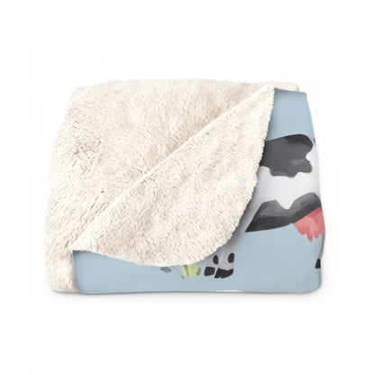 Farm Animal Sherpa Fleece Cozy Blanket