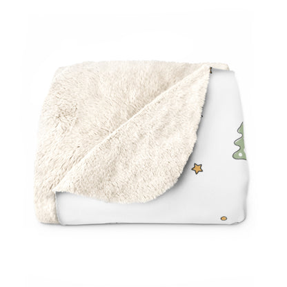 Whimsical Cat Pattern Fleece Blanket