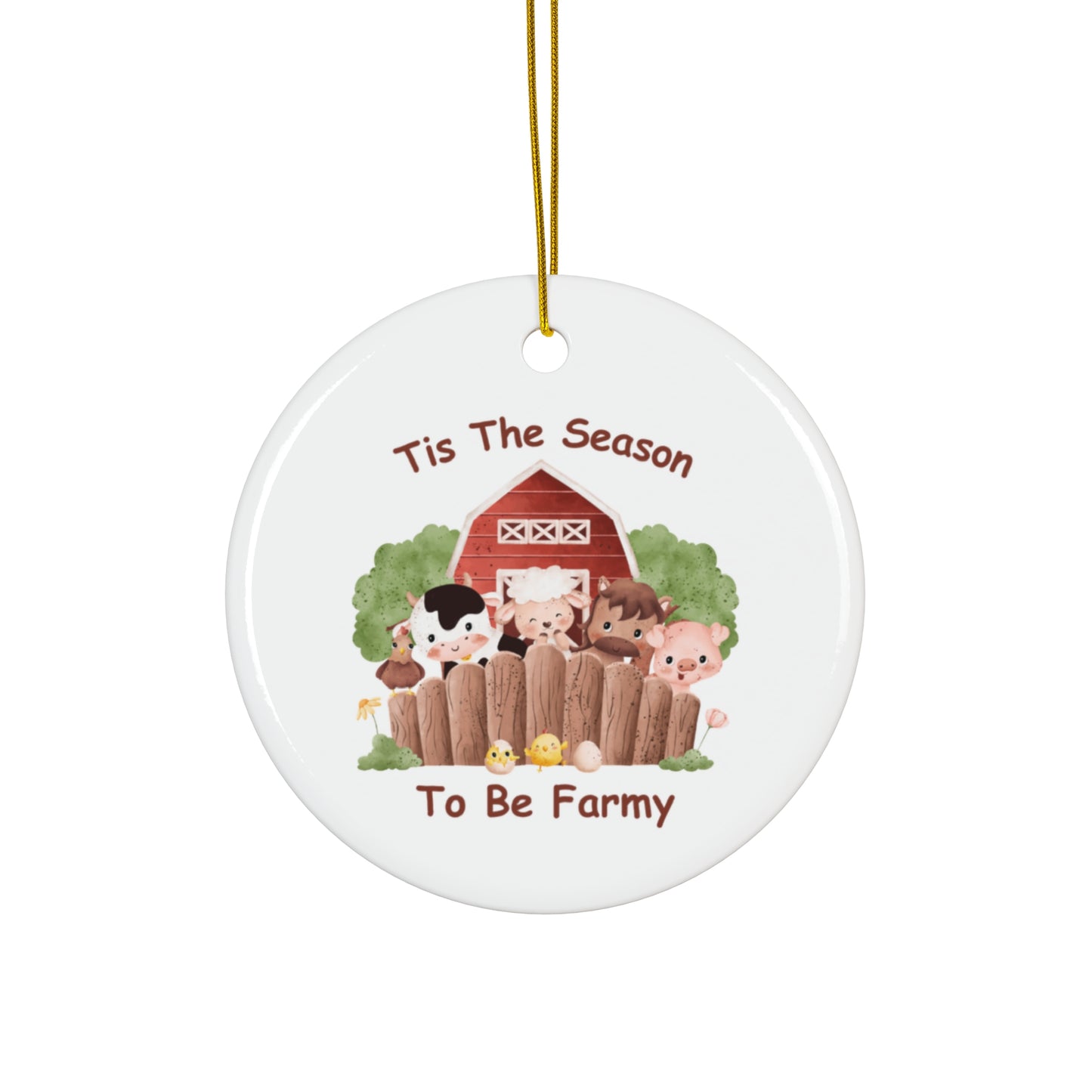 Ceramic Ornament - Animal Farm Holiday Ornament